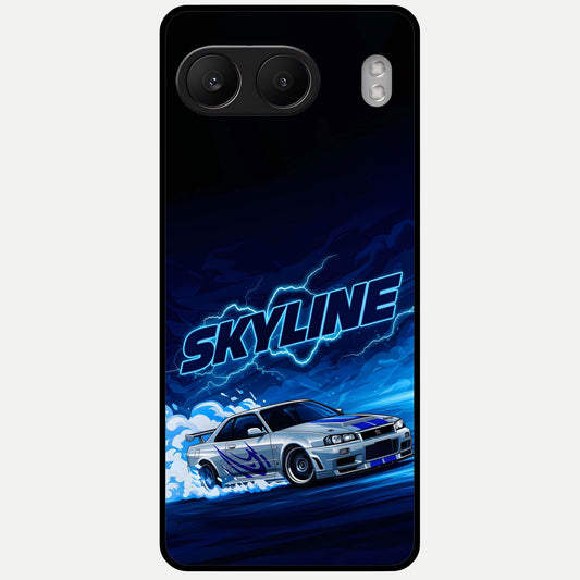  Neon Drift Beast Glass Case For Oneplus Nord 4 back cover – full design glossy printed glass finish