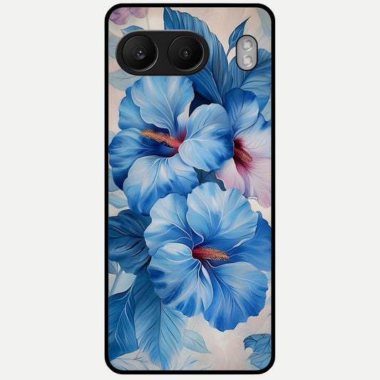  Ocean Hibiscus Grace Glass Case For Oneplus Nord 4 back cover – full design glossy printed glass finish
