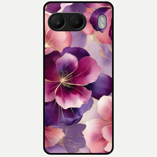  Pink Bouquet Florals Glass Case For Oneplus Nord 4 back cover – full design glossy printed glass finish