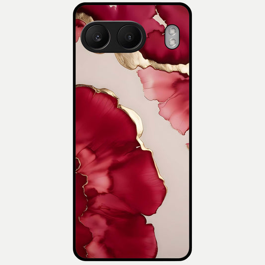  Pink And White Marble Glass Case For Oneplus Nord 4 back cover – full design glossy printed glass finish