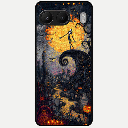 Pumpkin Moonlight Tale Glass Case For Oneplus Nord 4 back cover – full design glossy printed glass finish