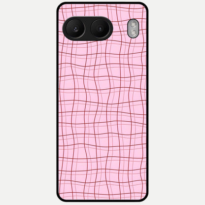  Soft Grid Bliss Glass Case For Oneplus Nord 4 back cover – full design glossy printed glass finish