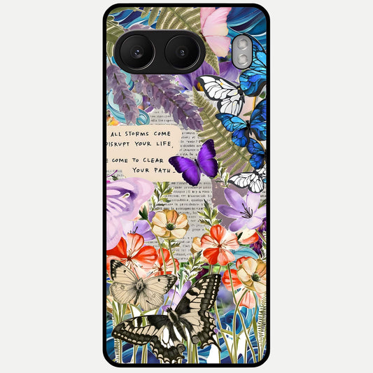  Storm Path Bloom Glass Case For Oneplus Nord 4 back cover – full design glossy printed glass finish