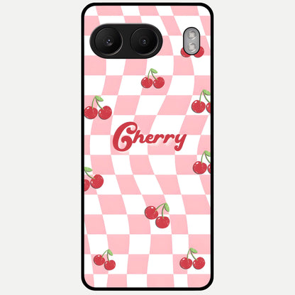  Sweet Cherry Vibes Glass Case For Oneplus Nord 4 back cover – full design glossy printed glass finish