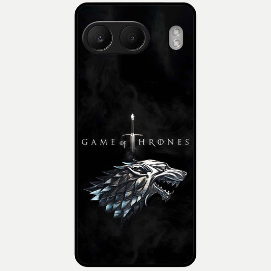  Throne Wolf Legacy Glass Case For Oneplus Nord 4 back cover – full design glossy printed glass finish