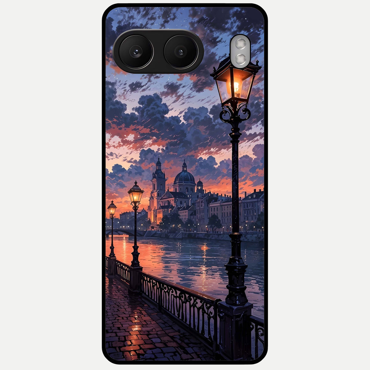  Twilight River Lights Glass Case For Oneplus Nord 4 back cover – full design glossy printed glass finish
