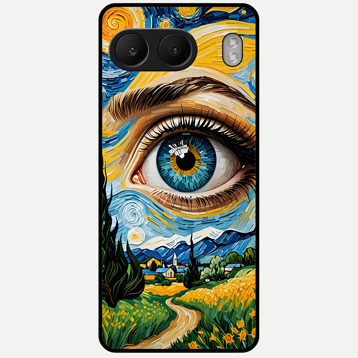 Van Gogh Eye Glass Case For Oneplus Nord 4 back cover – full design glossy printed glass finish