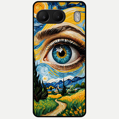  Van Gogh Eye Glass Case For Oneplus Nord 4 back cover – full design glossy printed glass finish
