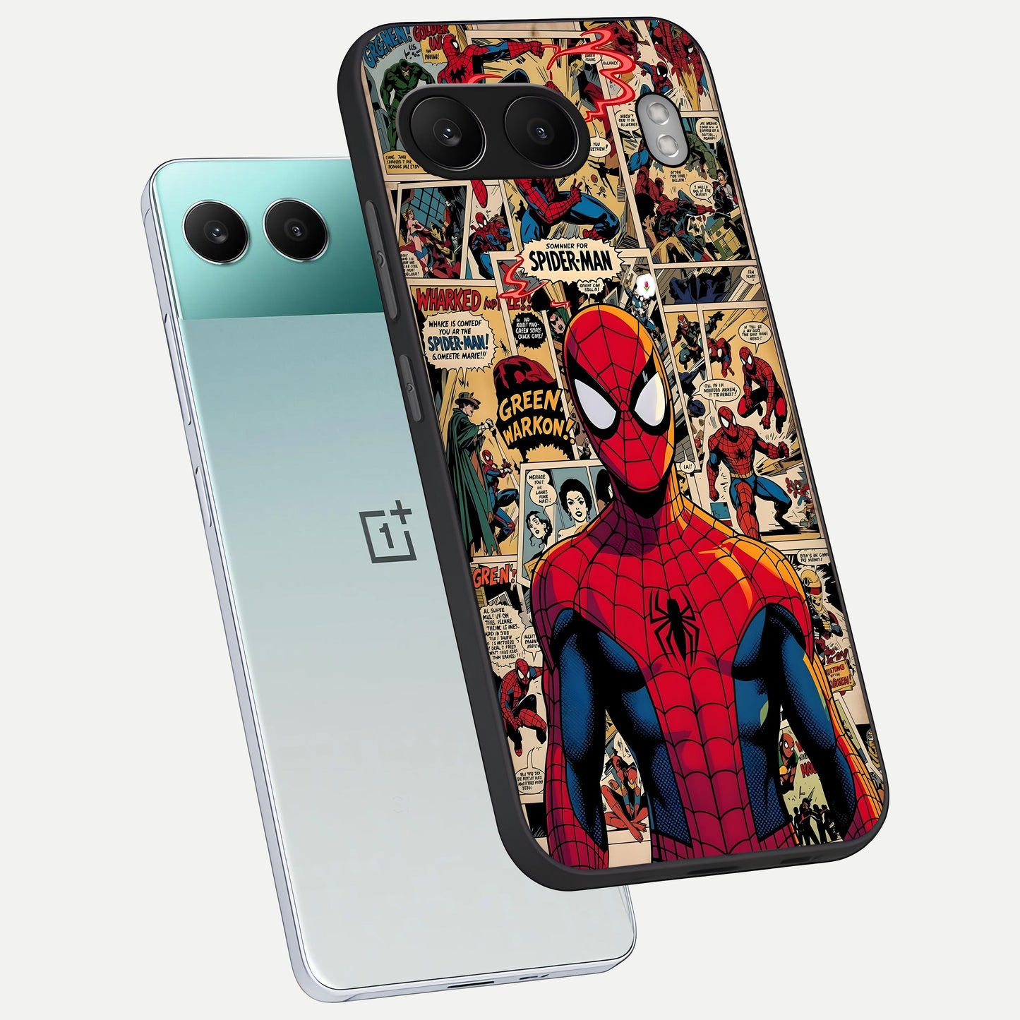  Aesthetic Spider phone case For Oneplus Nord 4 showing premium glass back cover with detailed artwork