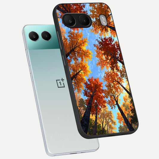  Autumn Sky Rise phone case For Oneplus Nord 4 showing premium glass back cover with detailed artwork