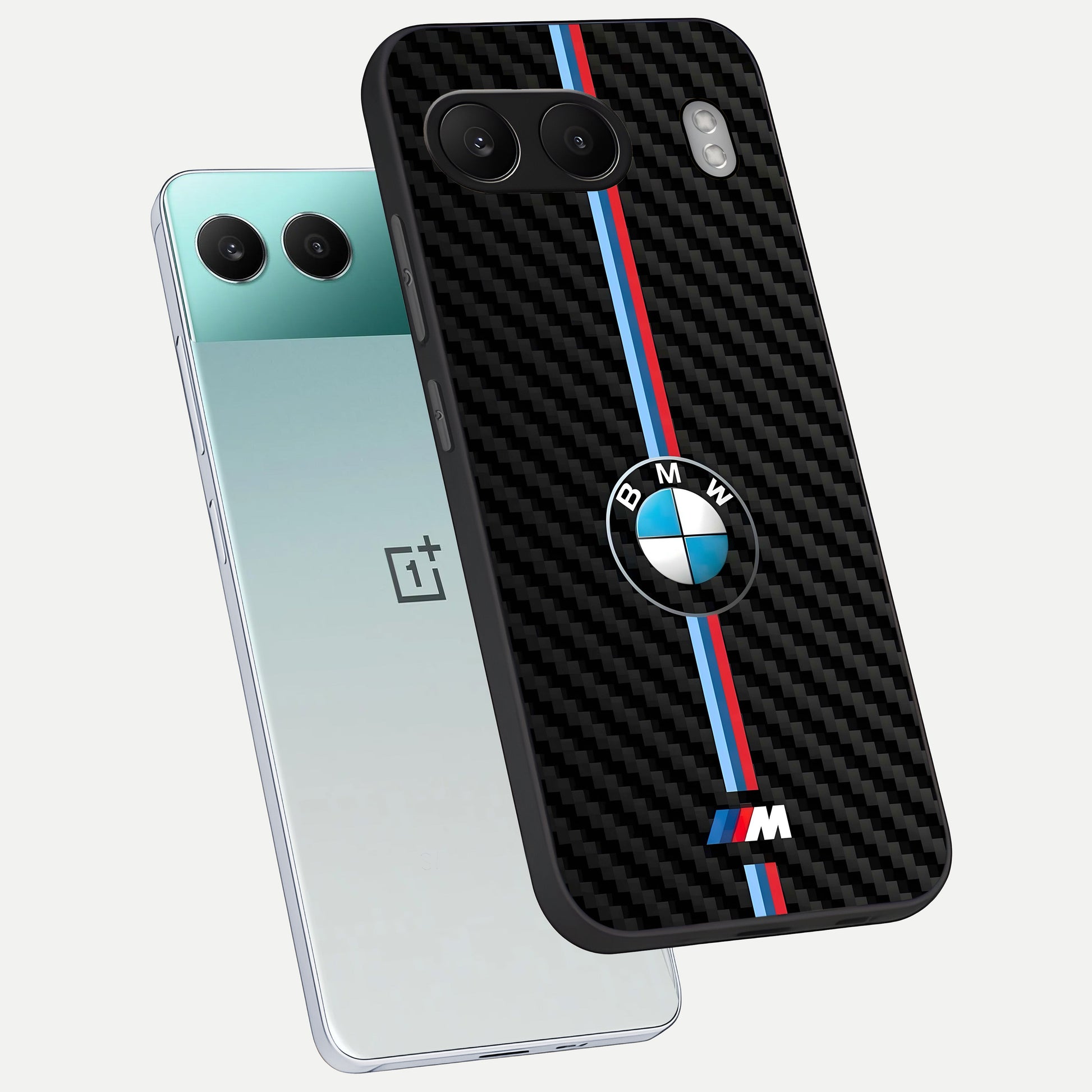 BMW Pattern phone case For Oneplus Nord 4 showing premium glass back cover with detailed artwork