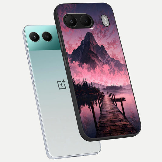  Beautiful Mountain View phone case For Oneplus Nord 4 showing premium glass back cover with detailed artwork