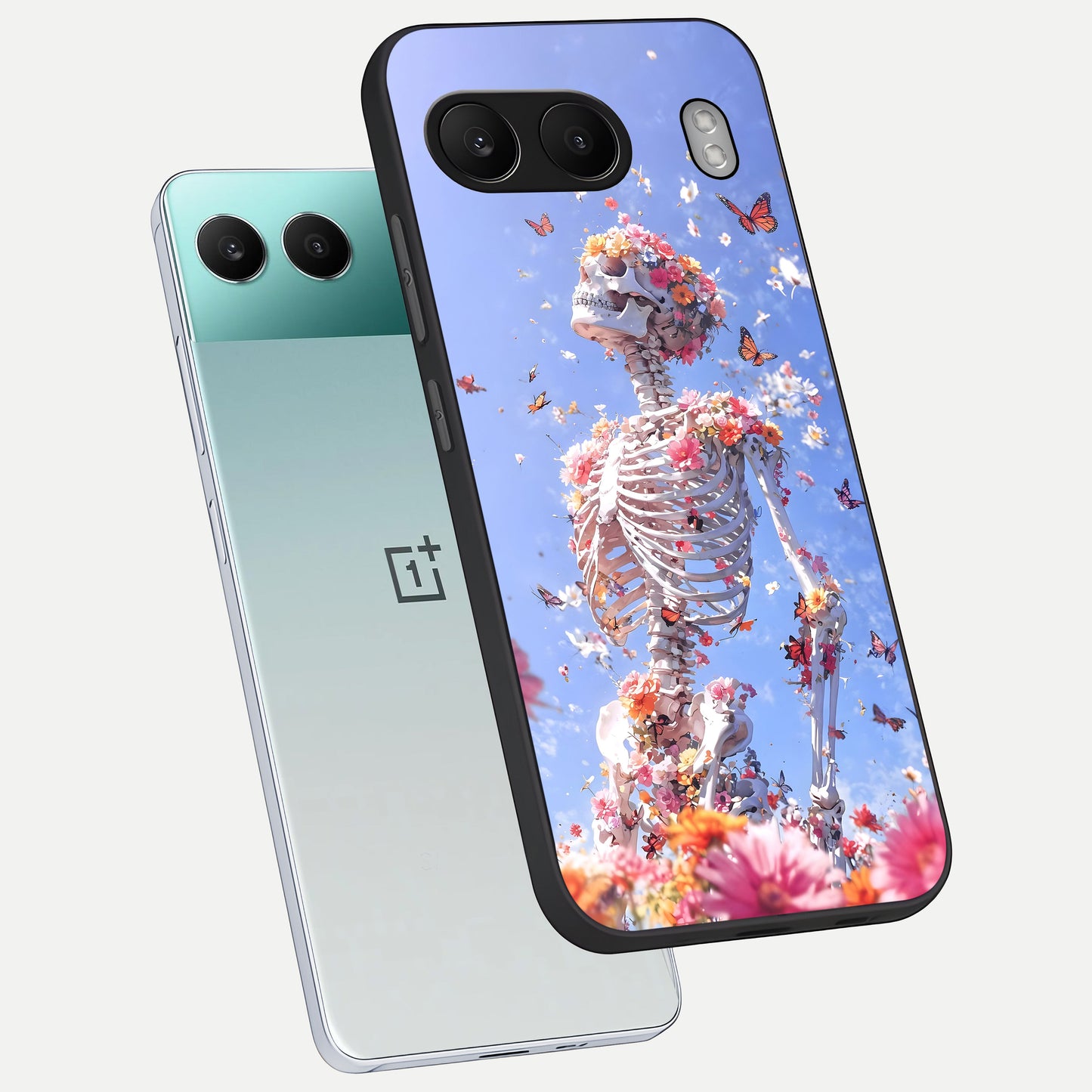  Bloom Beyond Bones phone case For Oneplus Nord 4 showing premium glass back cover with detailed artwork
