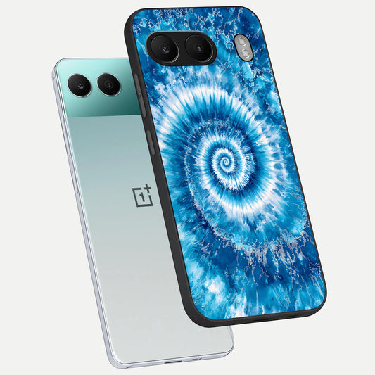  Blue Galaxy Wave phone case For Oneplus Nord 4 showing premium glass back cover with detailed artwork