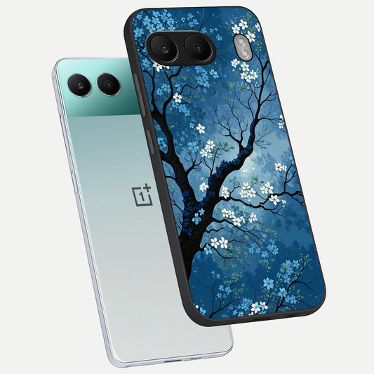 Blue Tree Serenity phone case For Oneplus Nord 4 showing premium glass back cover with detailed artwork
