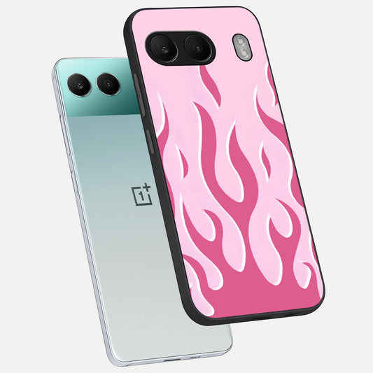  Blush Flame Energy phone case For Oneplus Nord 4 showing premium glass back cover with detailed artwork