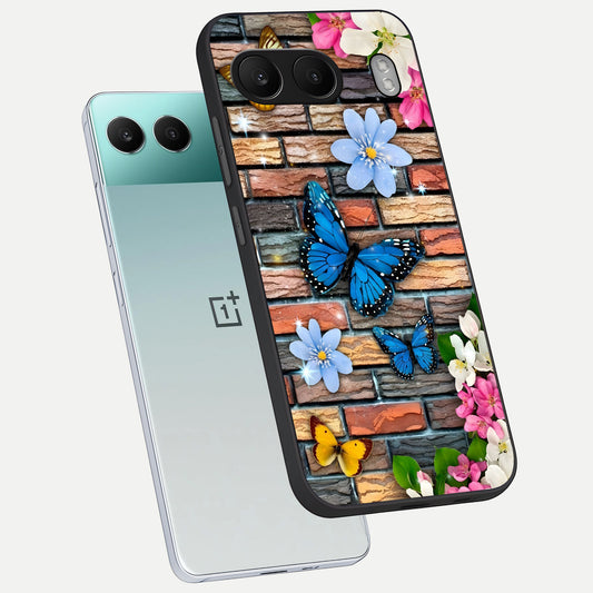  Brick Bloom Flight phone case For Oneplus Nord 4 showing premium glass back cover with detailed artwork