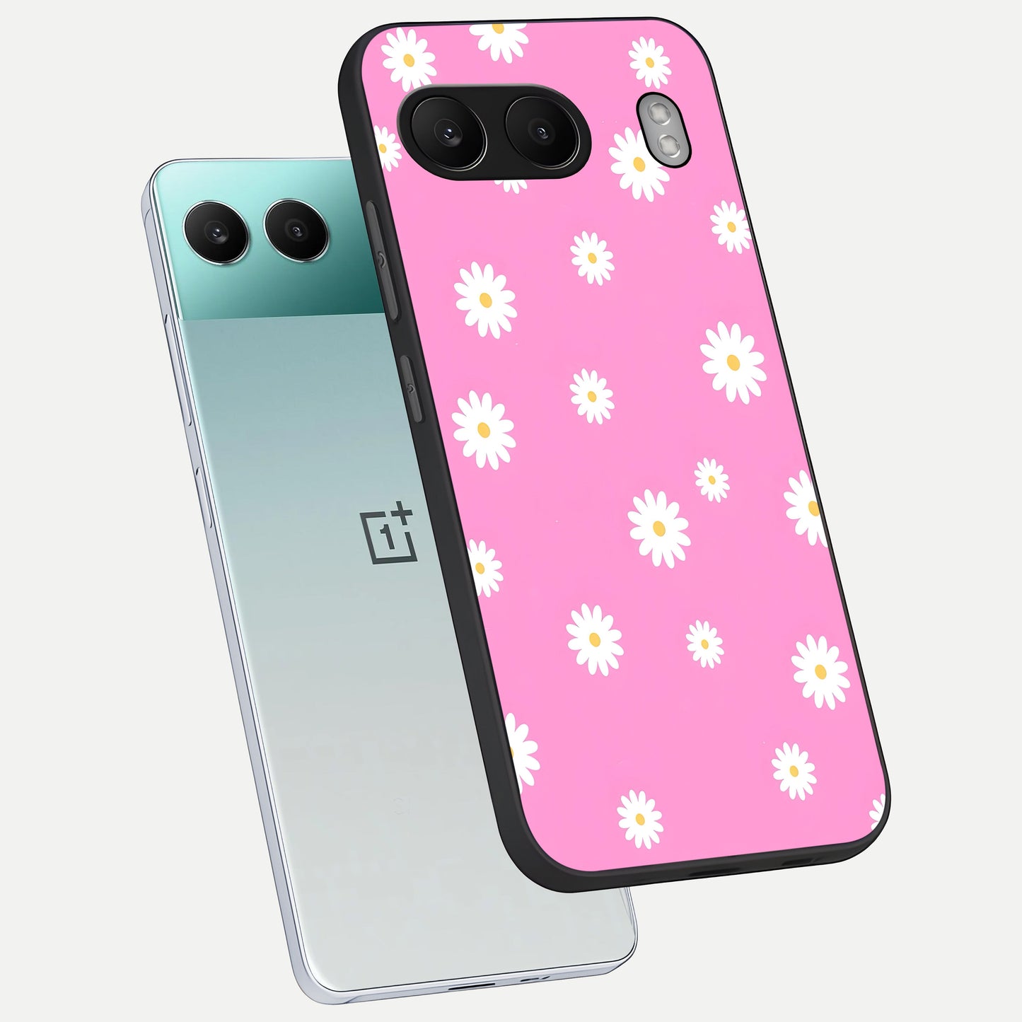  Bubblegum Daisy Pop phone case For Oneplus Nord 4 showing premium glass back cover with detailed artwork