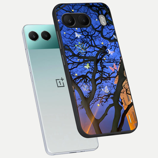  Butterfly Night Magic phone case For Oneplus Nord 4 showing premium glass back cover with detailed artwork