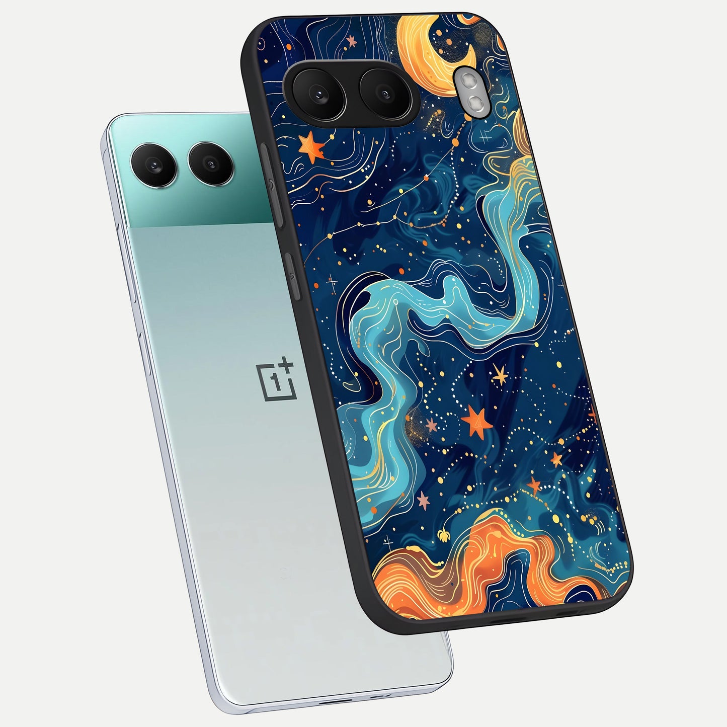  Celestial Dream Flow phone case For Oneplus Nord 4 showing premium glass back cover with detailed artwork