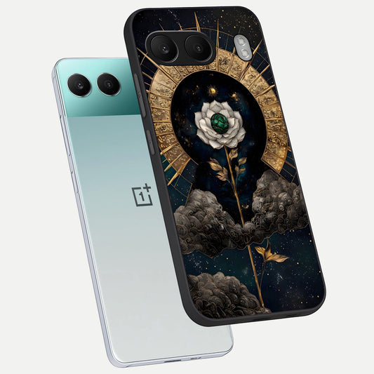  Celestial Lotus Morang phone case For Oneplus Nord 4 showing premium glass back cover with detailed artwork