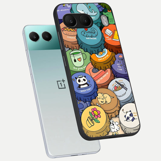  Coins Patterns phone case For Oneplus Nord 4 showing premium glass back cover with detailed artwork
