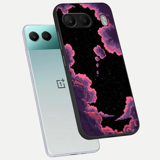 Cosmic Cloud Journey phone case For Oneplus Nord 4 showing premium glass back cover with detailed artwork