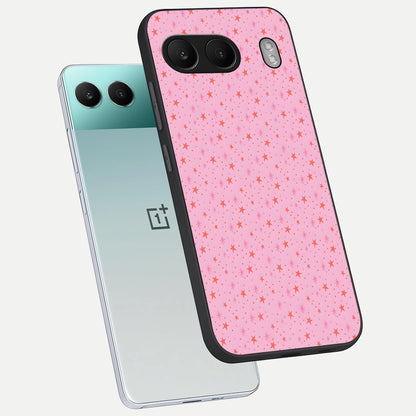 Cosmic Pink Sparkle phone case For Oneplus Nord 4 showing premium glass back cover with detailed artwork