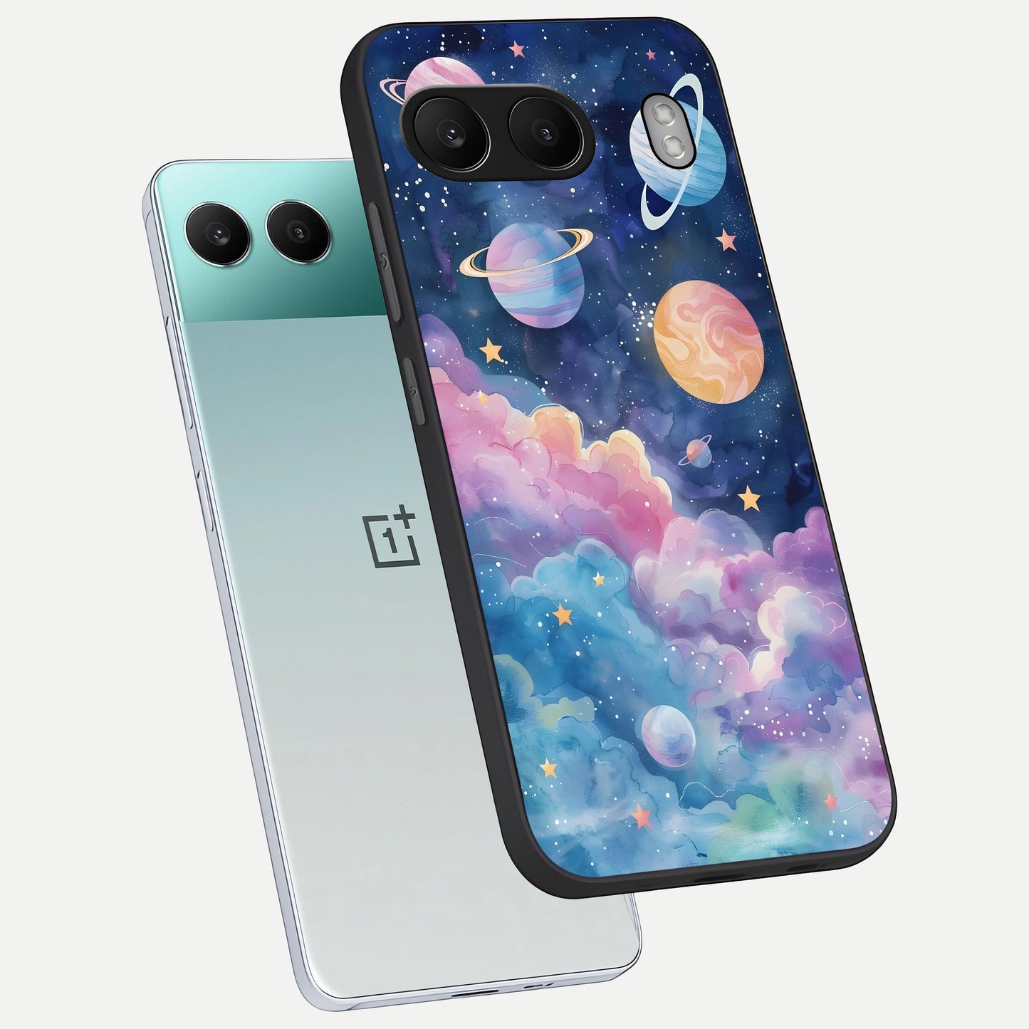  Cosmic Planet Dreams phone case For Oneplus Nord 4 showing premium glass back cover with detailed artwork