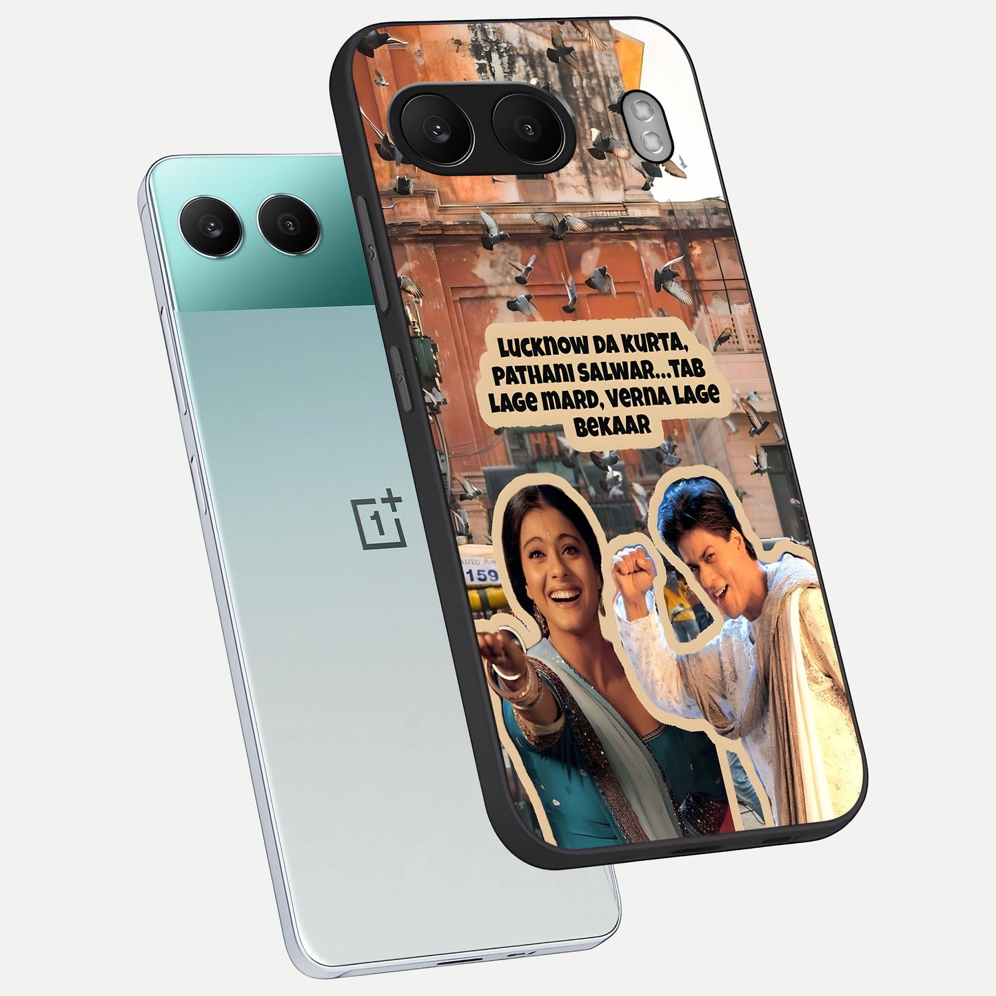  Desi Retro Vibes phone case For Oneplus Nord 4 showing premium glass back cover with detailed artwork