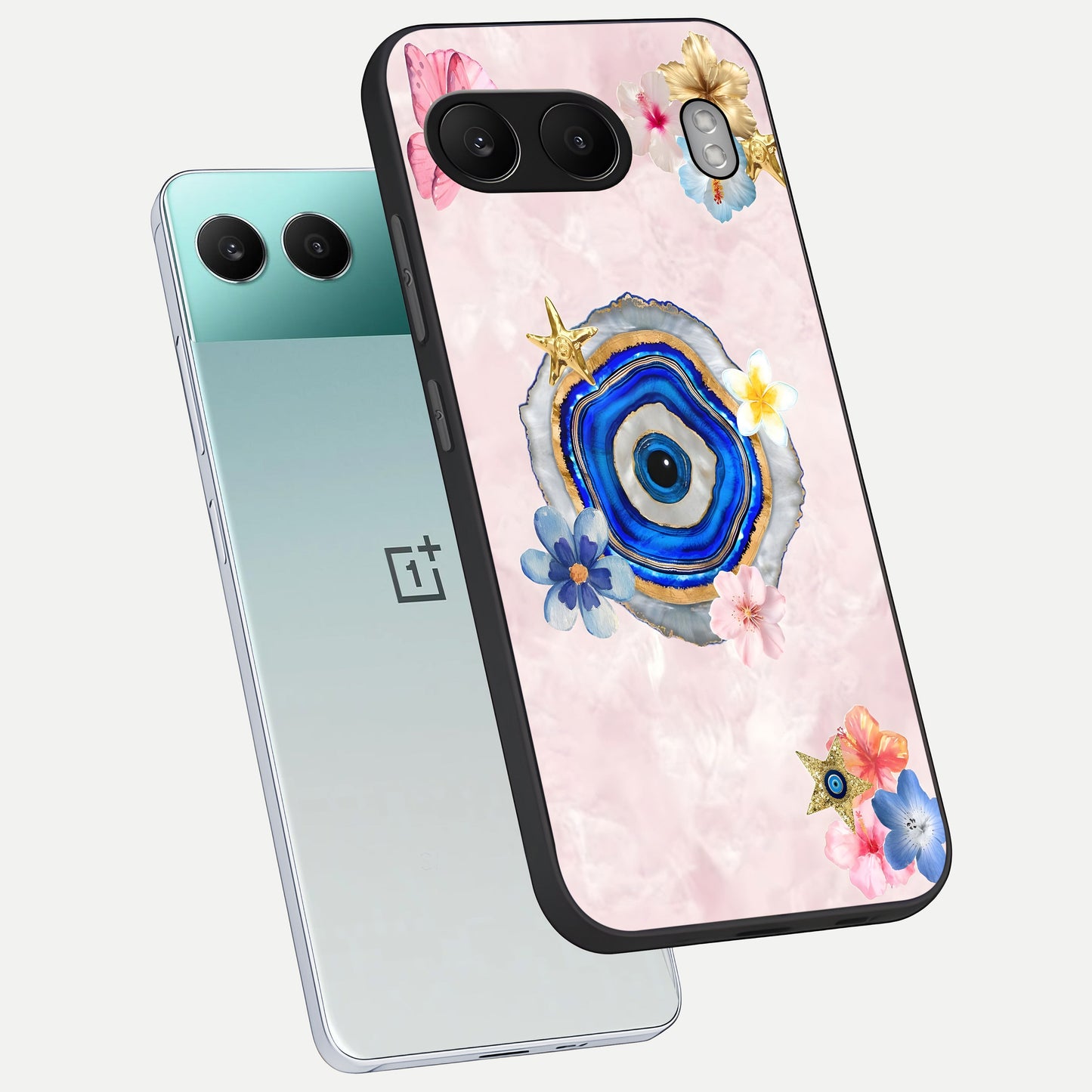  Divine Aura Bloom phone case For Oneplus Nord 4 showing premium glass back cover with detailed artwork