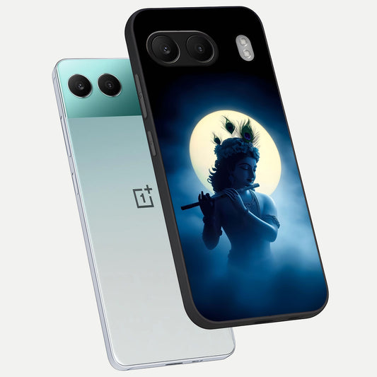  Divine Moon Flute phone case For Oneplus Nord 4 showing premium glass back cover with detailed artwork