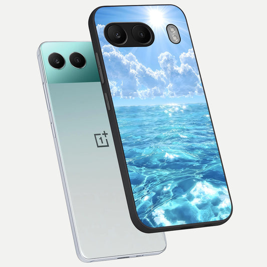  Endless Ocean Horizon phone case For Oneplus Nord 4 showing premium glass back cover with detailed artwork