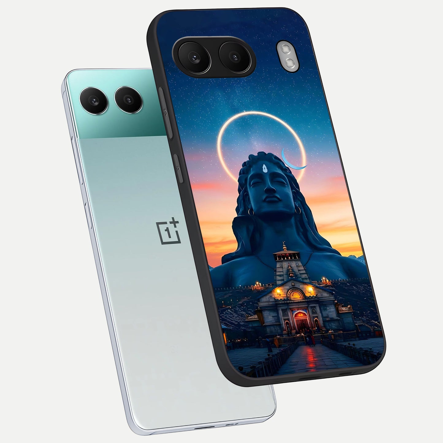 Eternal Shiva Aura phone case For Oneplus Nord 4 showing premium glass back cover with detailed artwork