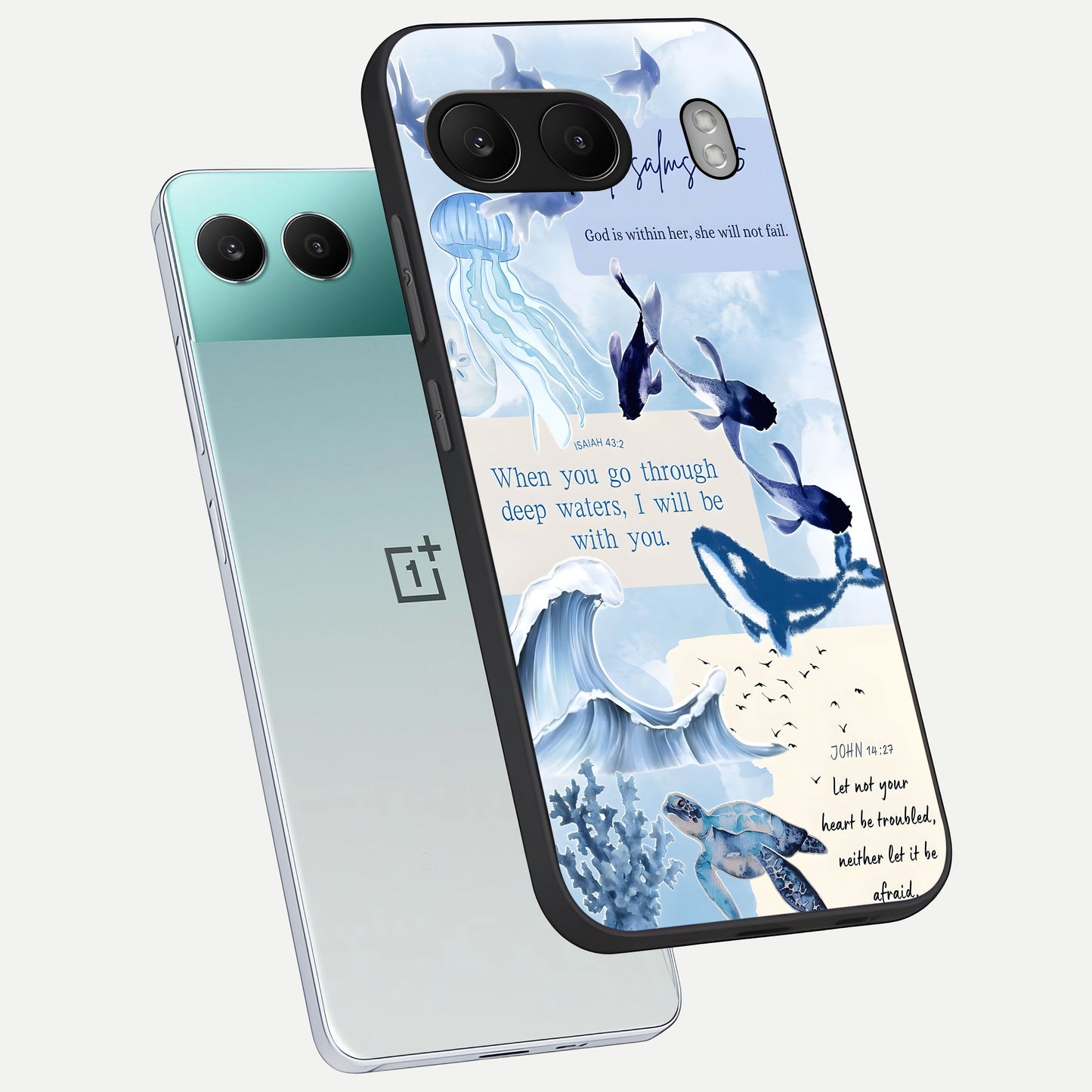  Faithful Ocean Promise phone case For Oneplus Nord 4 showing premium glass back cover with detailed artwork