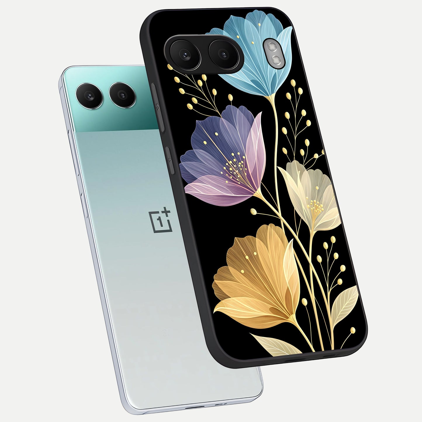  Flower Bloom Glow phone case For Oneplus Nord 4 showing premium glass back cover with detailed artwork