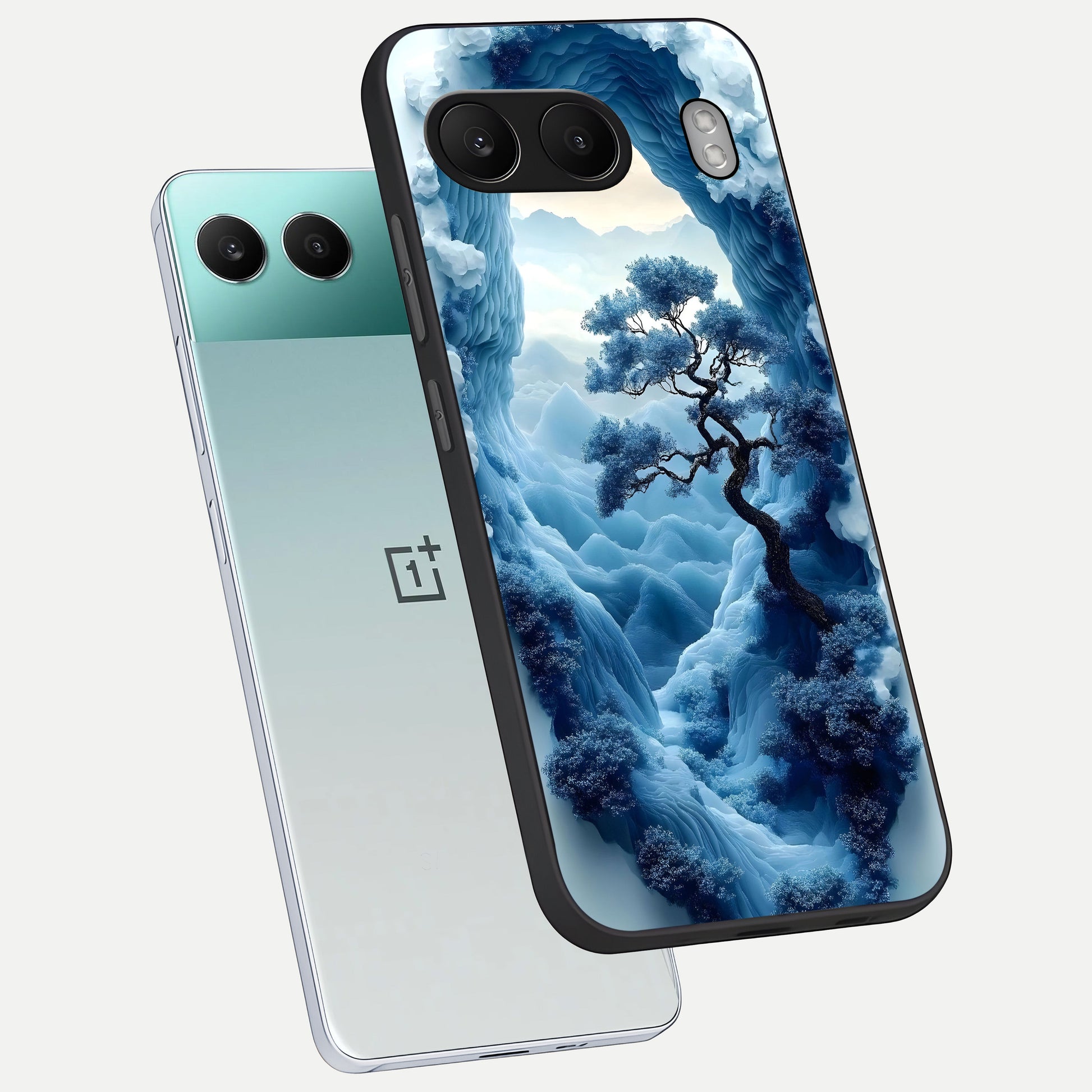  Frozen Serenity Gate phone case For Oneplus Nord 4 showing premium glass back cover with detailed artwork