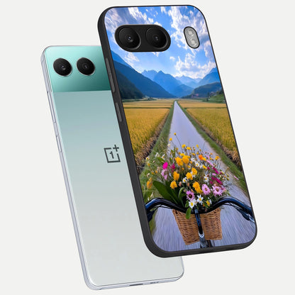  Golden Field Journey phone case For Oneplus Nord 4 showing premium glass back cover with detailed artwork