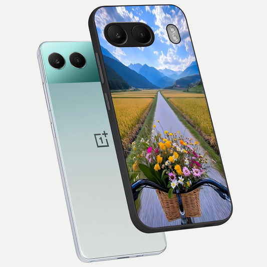  Golden Field Journey phone case For Oneplus Nord 4 showing premium glass back cover with detailed artwork