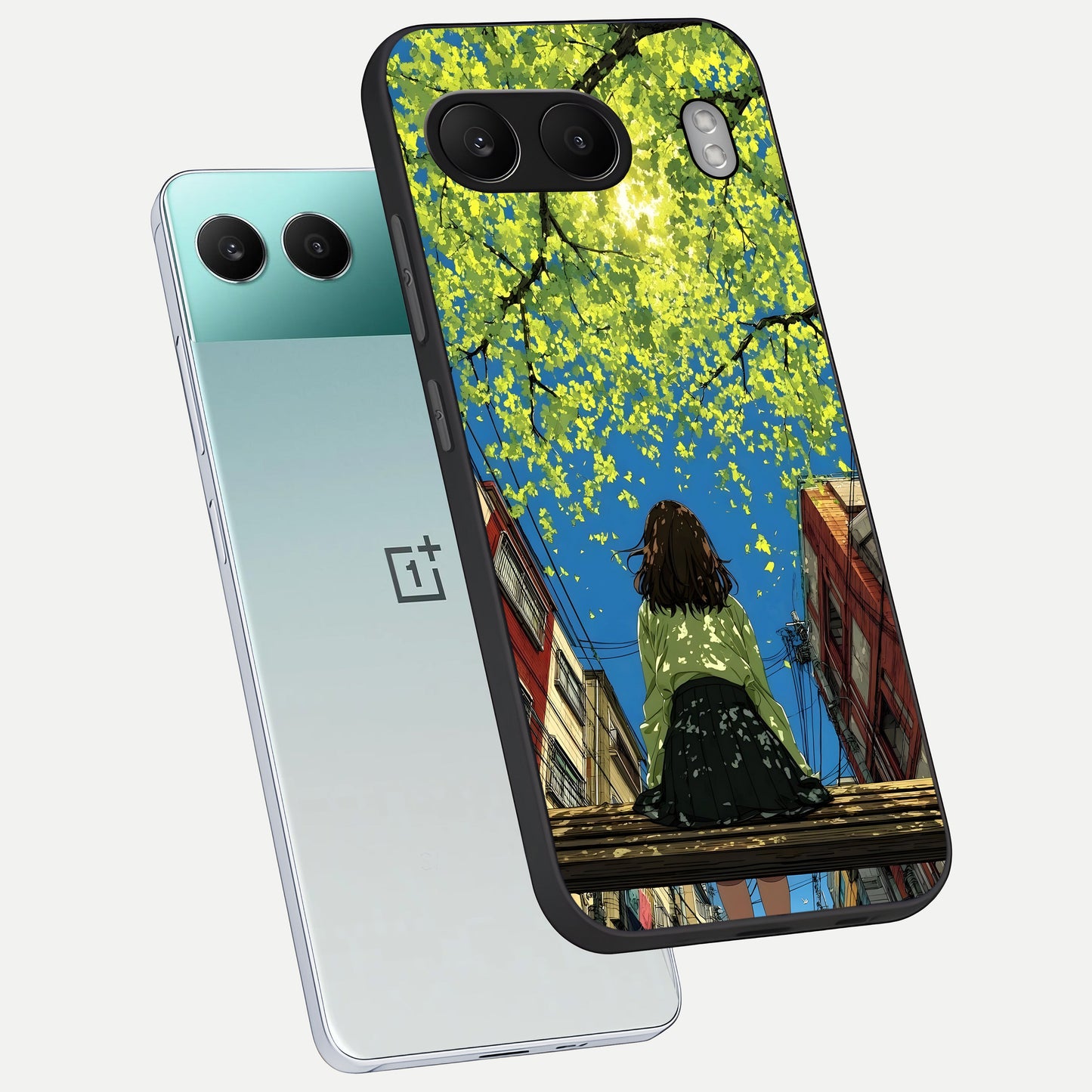  Golden Leaves Glow phone case For Oneplus Nord 4 showing premium glass back cover with detailed artwork