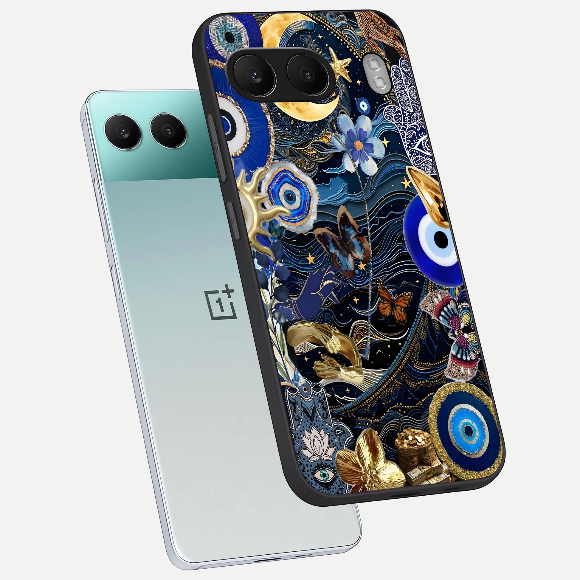  Golden Moon Magic phone case For Oneplus Nord 4 showing premium glass back cover with detailed artwork