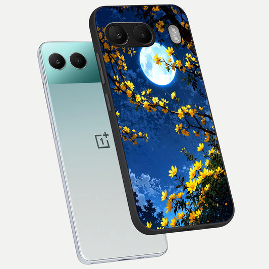  Golden Night Glow phone case For Oneplus Nord 4 showing premium glass back cover with detailed artwork