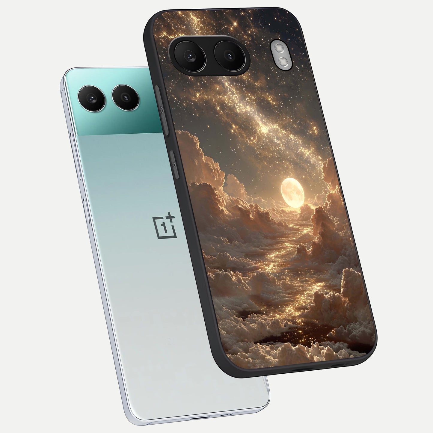  Golden Sky Dream phone case For Oneplus Nord 4 showing premium glass back cover with detailed artwork