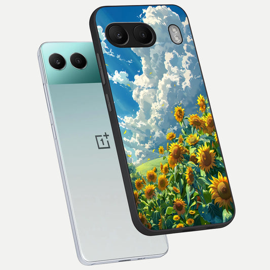 Golden Sun Glory phone case For Oneplus Nord 4 showing premium glass back cover with detailed artwork