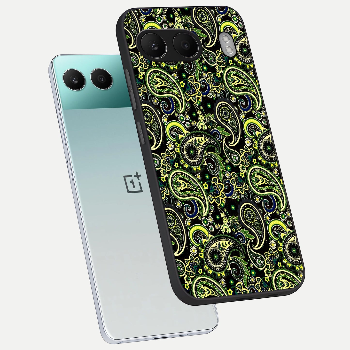  Green Lemon phone case For Oneplus Nord 4 showing premium glass back cover with detailed artwork
