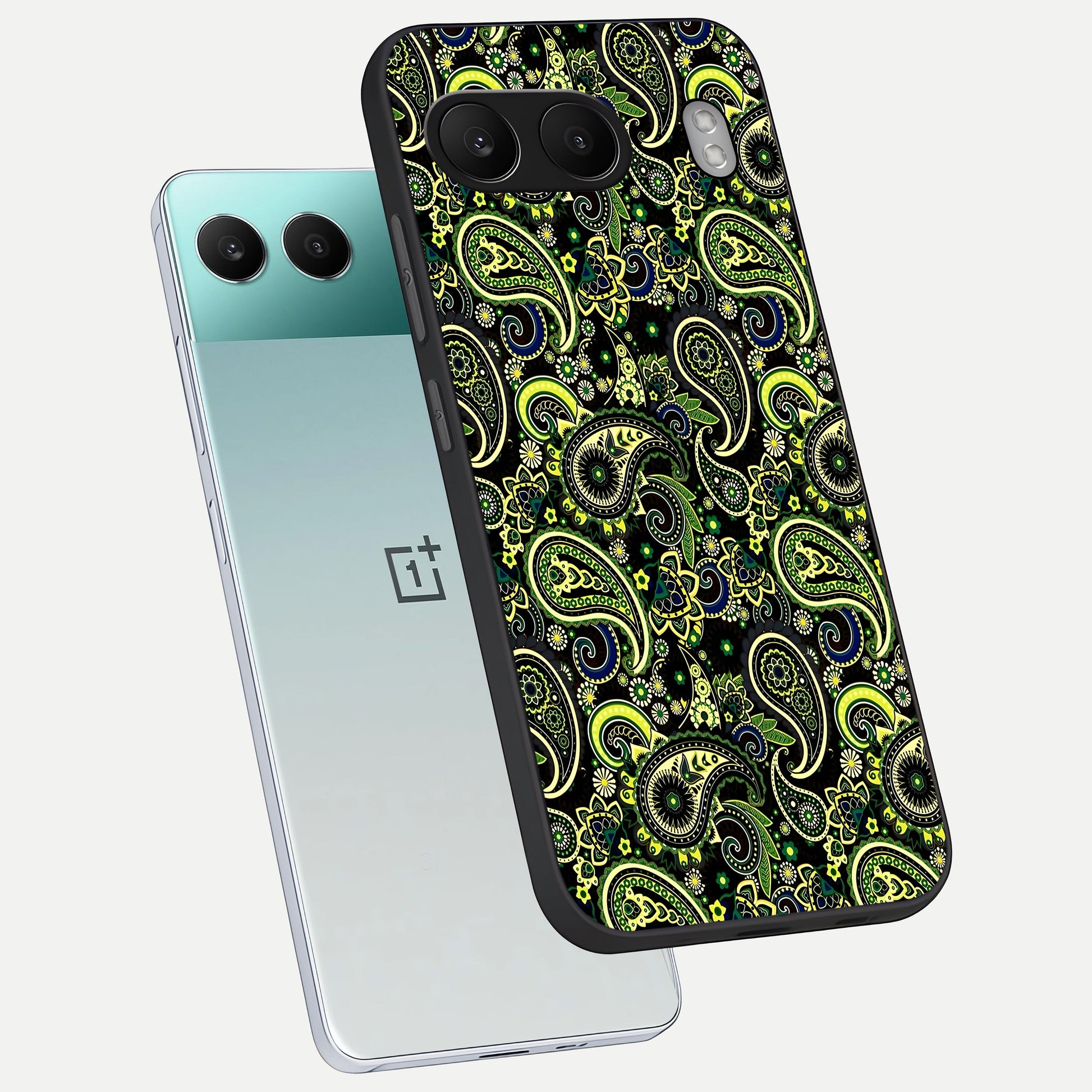  Green Lemon phone case For Oneplus Nord 4 showing premium glass back cover with detailed artwork