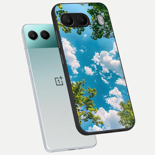  Green Moon Energy phone case For Oneplus Nord 4 showing premium glass back cover with detailed artwork