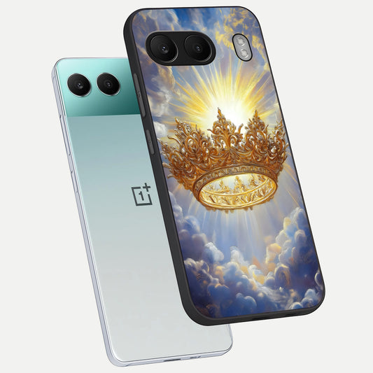  Heavenly Crown Light phone case For Oneplus Nord 4 showing premium glass back cover with detailed artwork