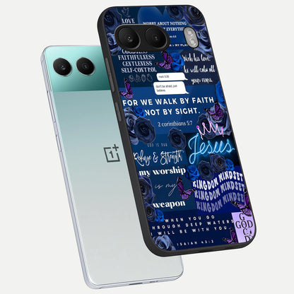  Kingdom Faith Glow phone case For Oneplus Nord 4 showing premium glass back cover with detailed artwork