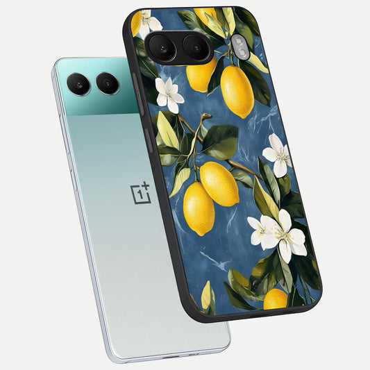  Lemon Dream Garden phone case For Oneplus Nord 4 showing premium glass back cover with detailed artwork